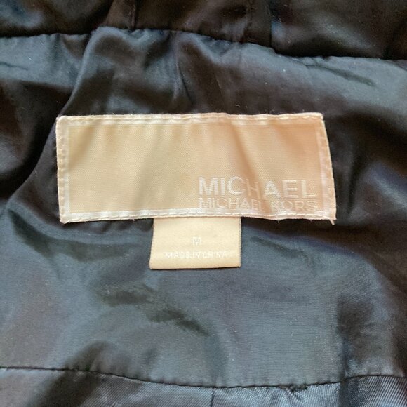 Michael Kors Black Quilted Down Puffer Coat Size M - Picture 6 of 12